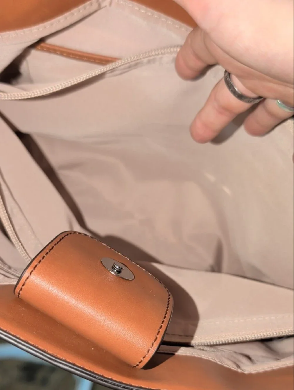 Nine West Cognac Brown Tote Shoulder Bag